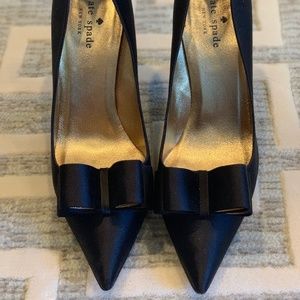 Worn Once Satin Black Kate Spade Heels